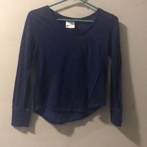 Blue long sleeved shirt